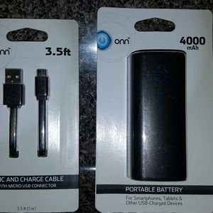 Portable Battery & Sync N Charge Cable